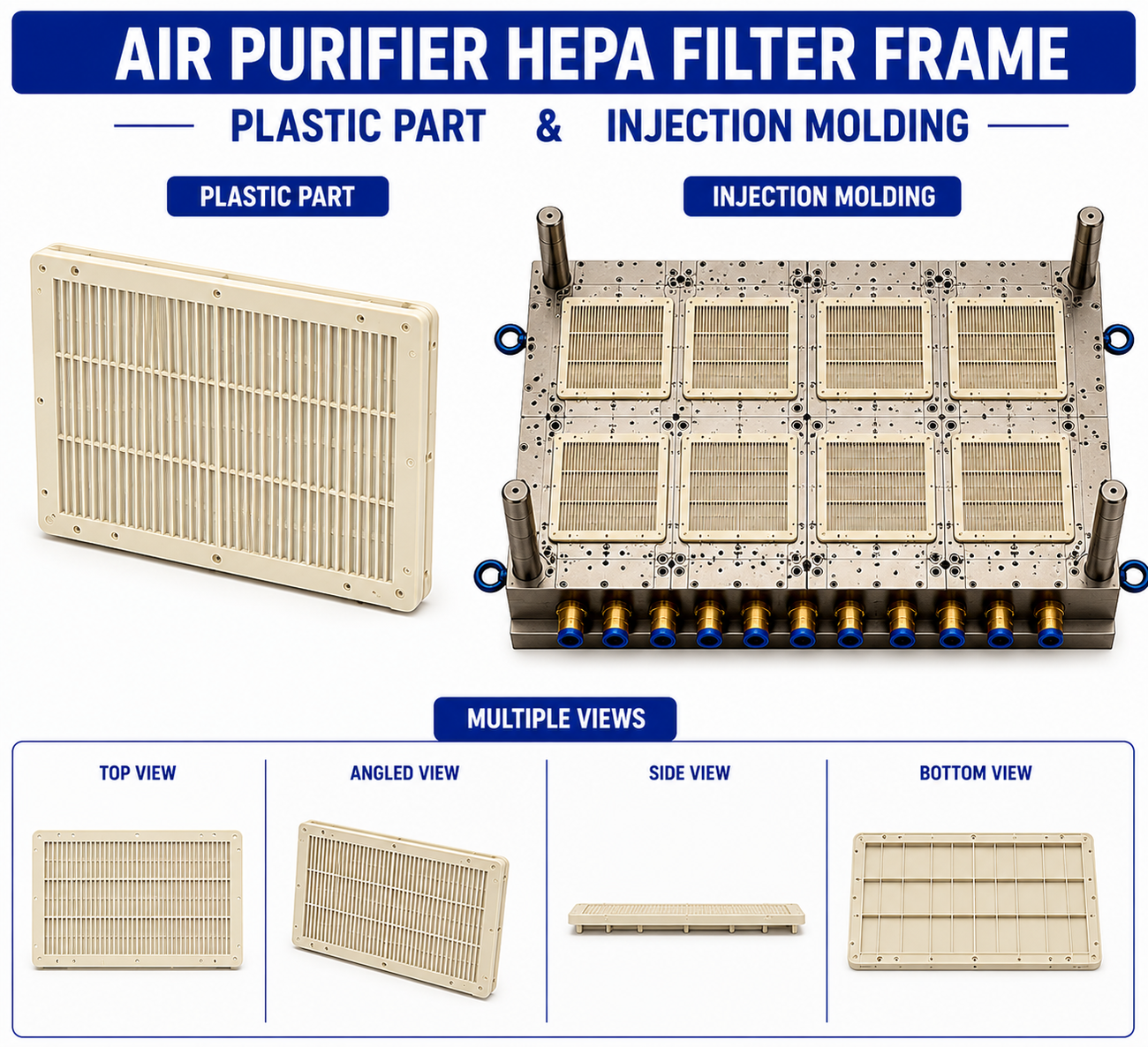 Air Purifier Plastic Hepa Filter Frame Mould and Moulding Service